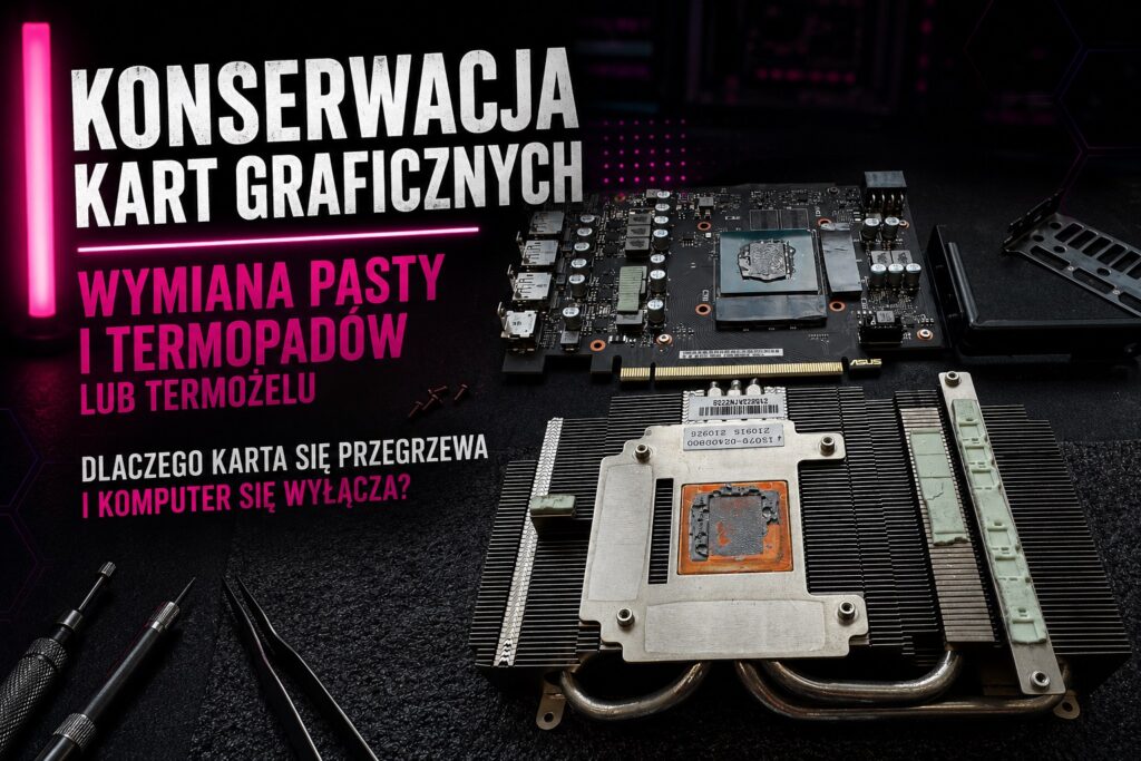 wymiana pasty i termopadów w karcie graficznej – dlaczego komputer wyłącza się podczas grania