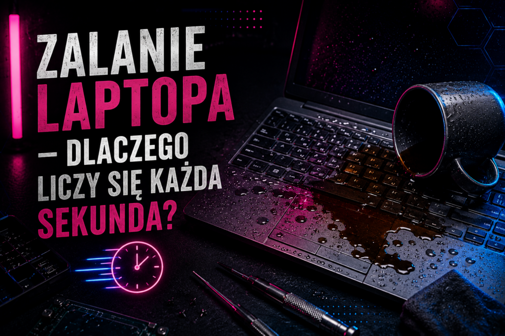 zalany laptop liczy się każda sekunda